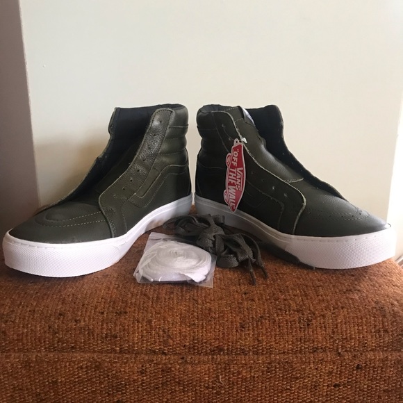 Vans Skate Hi Tops. All Leather - Picture 2 of 8